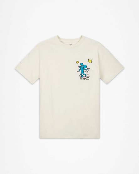 T-Shirts Converse x Keith Haring Mouse Damske Béžové | SK LBQOD8